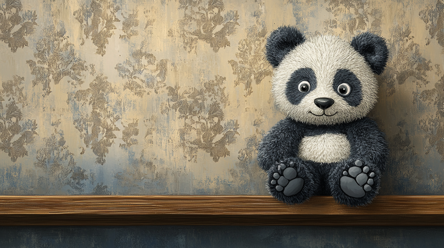 Soft, warm storybook illustration of a fluffy animal character in pastel tones